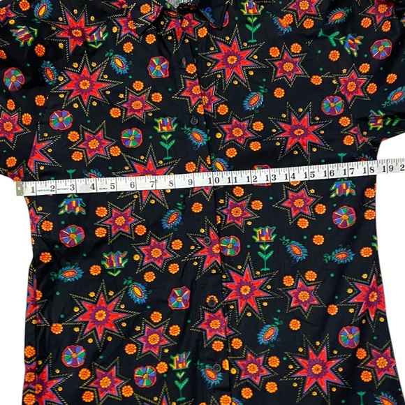 Rocky Mountain Clothing Button Down Shirt Black Red Star Print XS - Picture 5 of 10